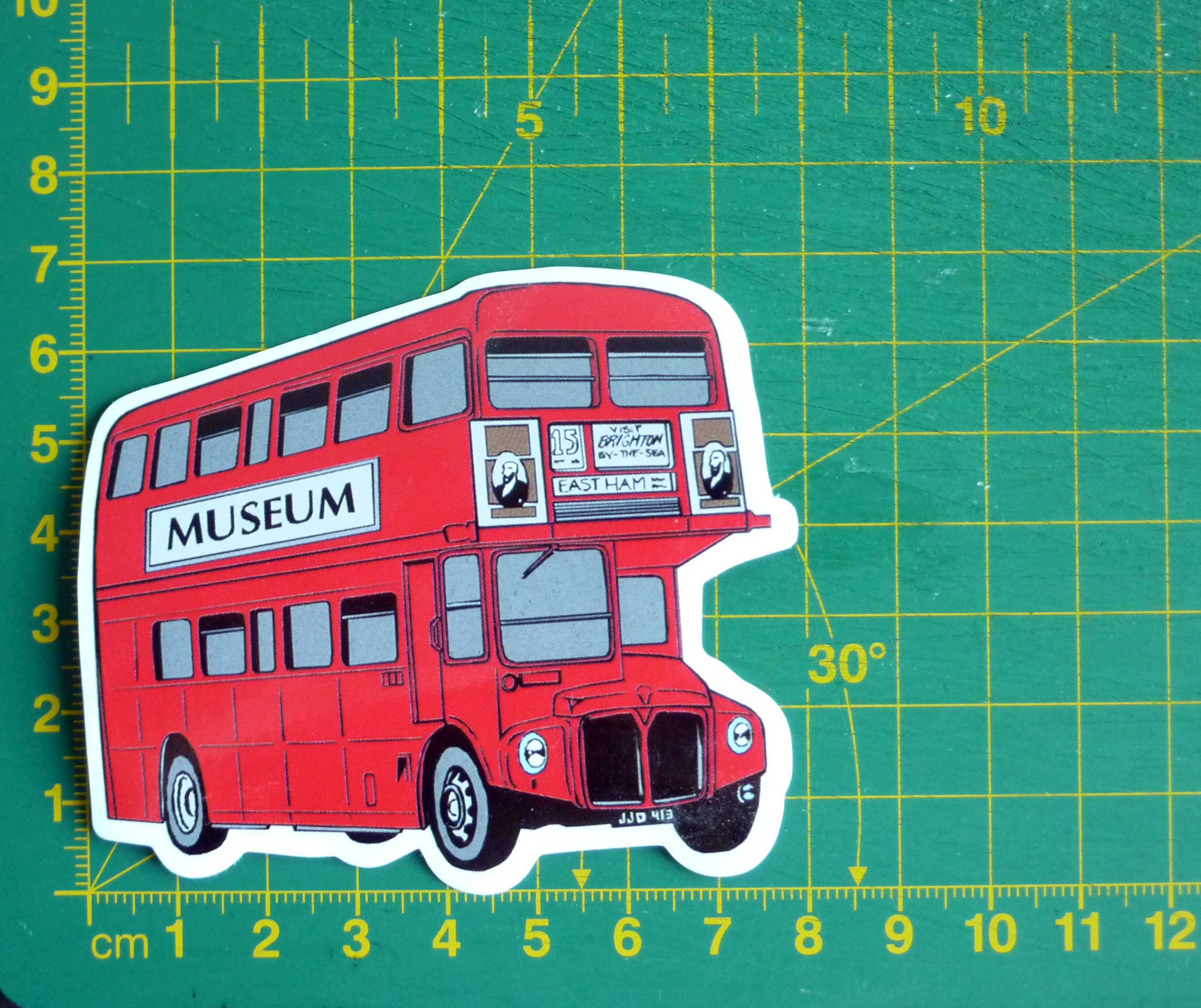 Red Double Decker Bus Sticker Decal on Luulla
